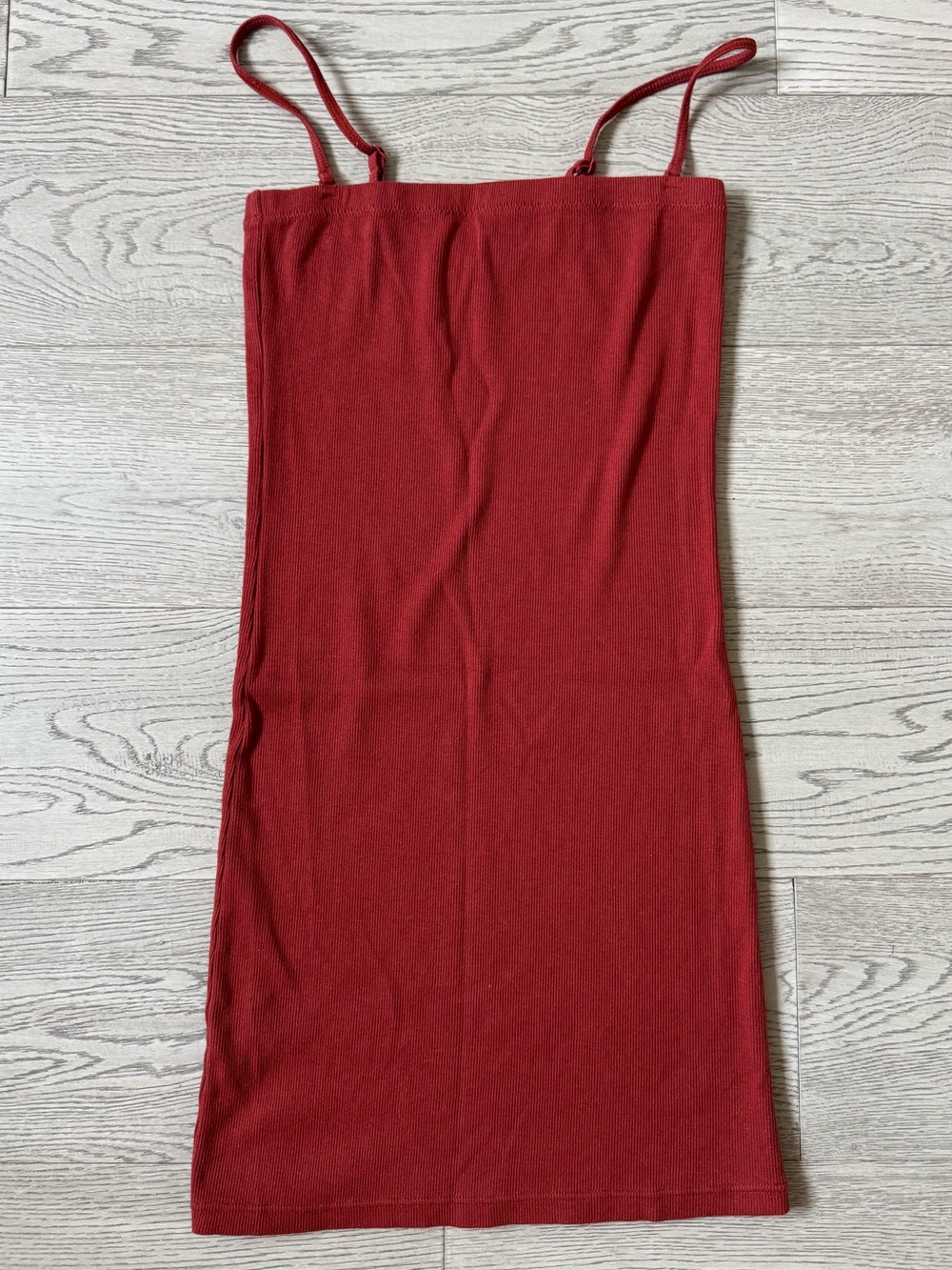 iNAMORATA Red Spaghetti-Strap Mini Dress